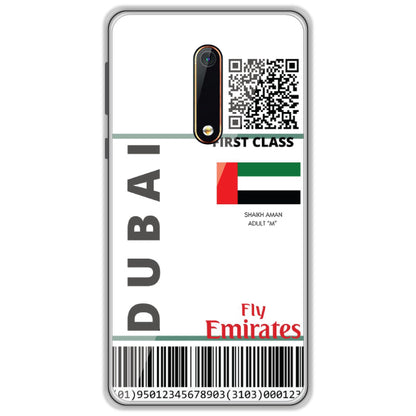 Dubai Ticket - Clear Printed Case For Nokia Models nokia 6.1 2018