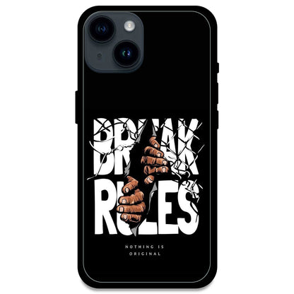 Break Rules - Glossy Metal Silicone Case For Apple iPhone Models- Apple iPhone 14