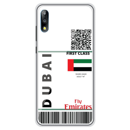 Dubai Ticket - Clear Printed Case For Asus Models asus zenphone pro max 2