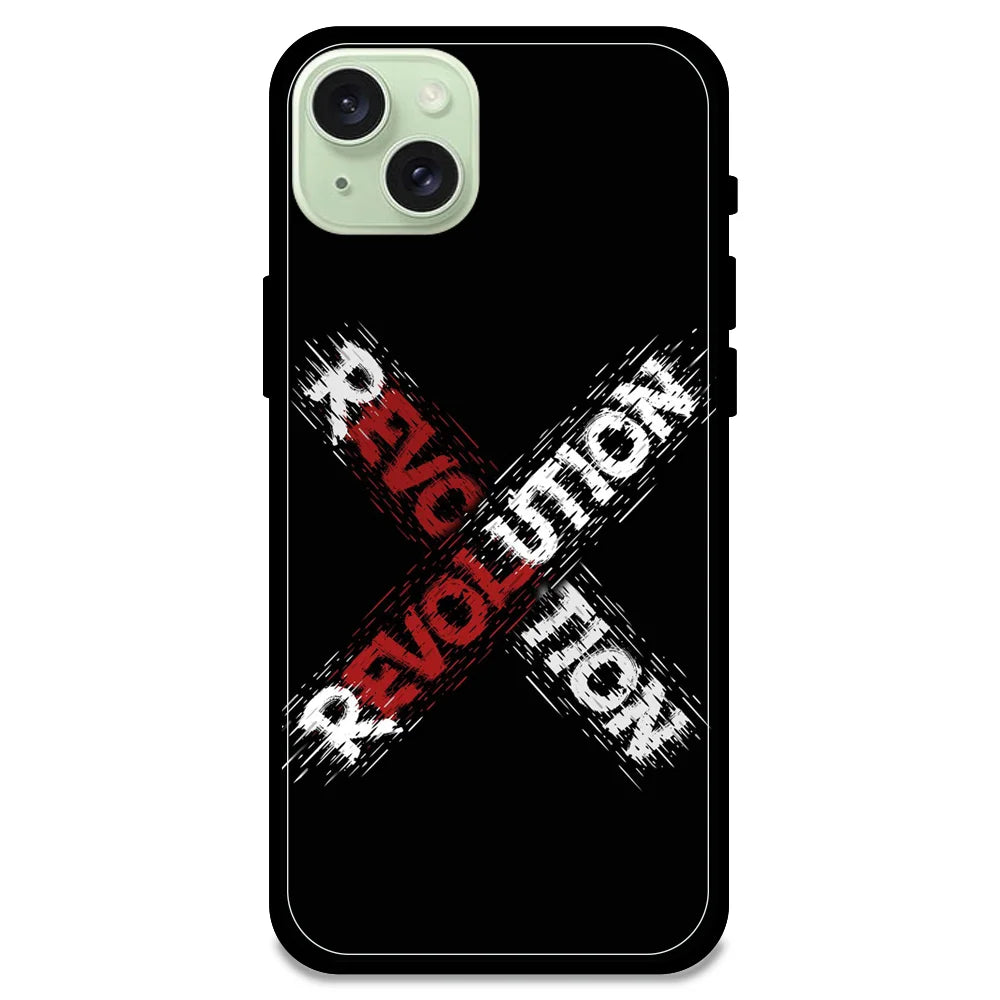 Revolution - Glossy Metal Silicone Case For Apple iPhone Models- Apple iPhone 15 plus