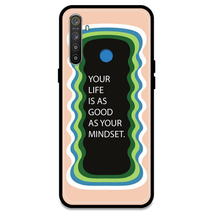 'Your Life Is As Good As Your Mindset' - Peach Armor Case For Realme Models Realme 5S