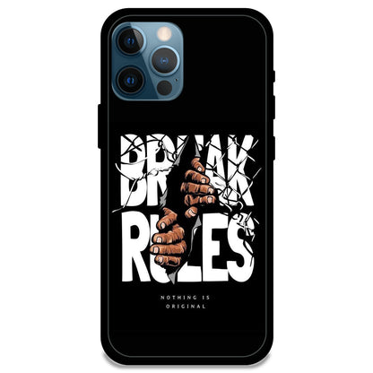 Break Rules - Glossy Metal Silicone Case For Apple iPhone Models- Apple iPhone 14 pro