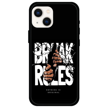 Break Rules - Glossy Metal Silicone Case For Apple iPhone Models- Apple iPhone 13