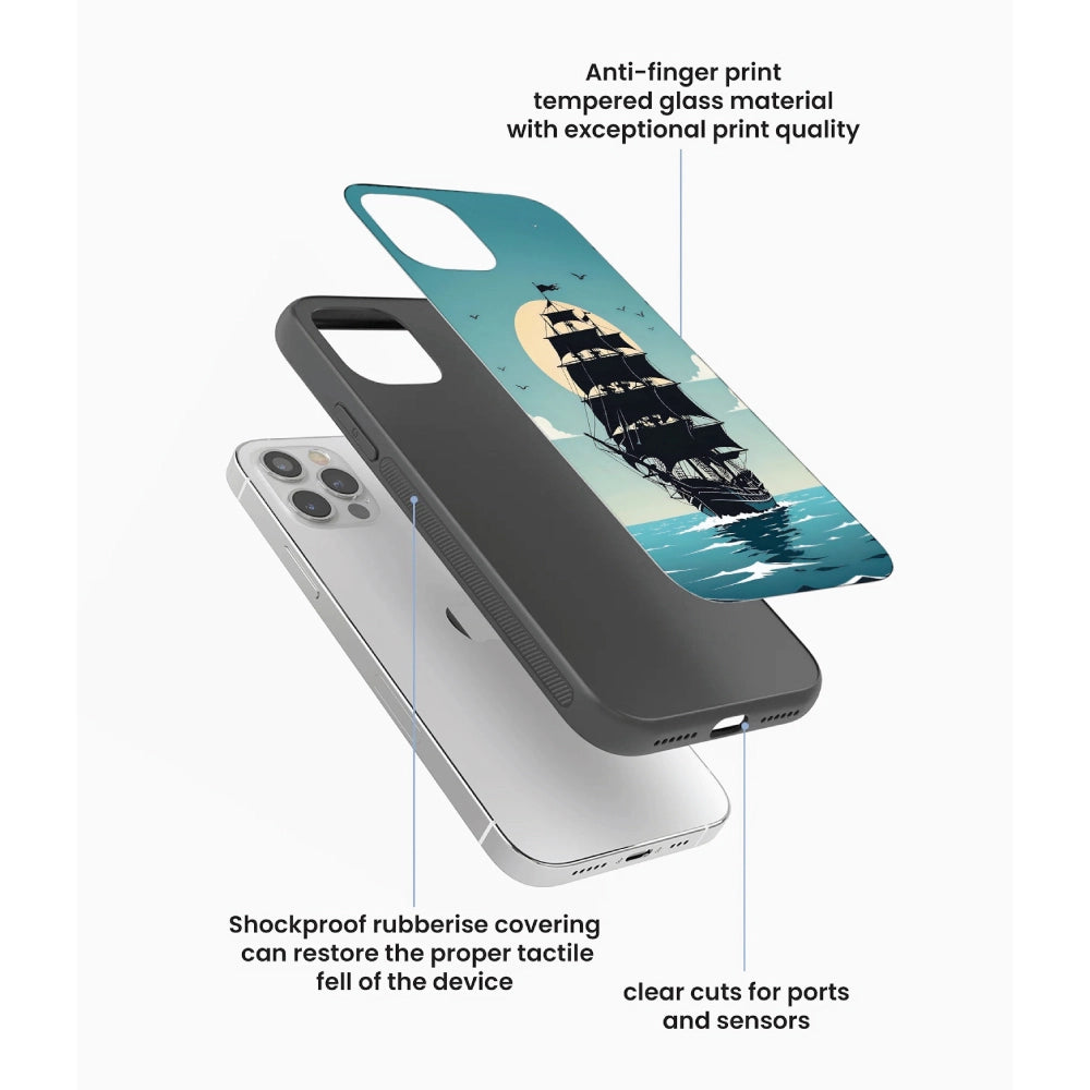 Nautical Sea Adventure - Glass Case For Apple iPhone Infographic
