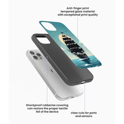 Nautical Sea Adventure - Glass Case For Apple iPhone Infographic