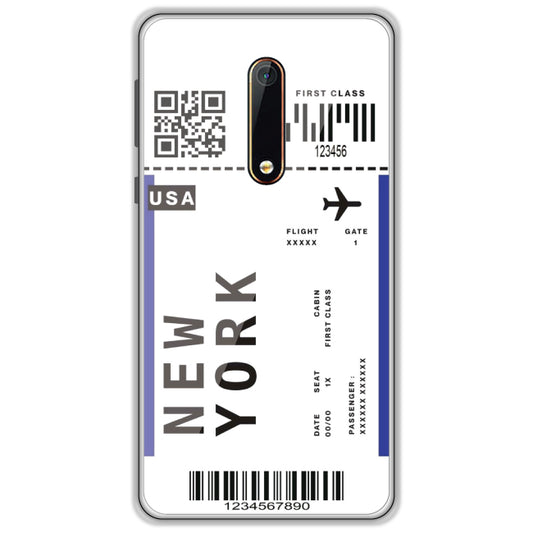New York Ticket - Clear Printed Case For Nokia Models nokia 6.1 2018