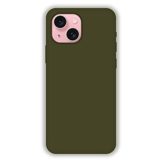 Olive Green Liquid Silicon Case For Apple iPhone Models
