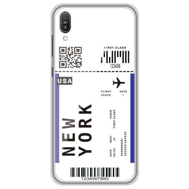 New York Ticket - Clear Printed Case For Asus Models asus zenphone max pro m1
