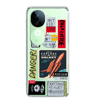 Galaxy - Clear Printed Silicone Case For IQOO Infographic