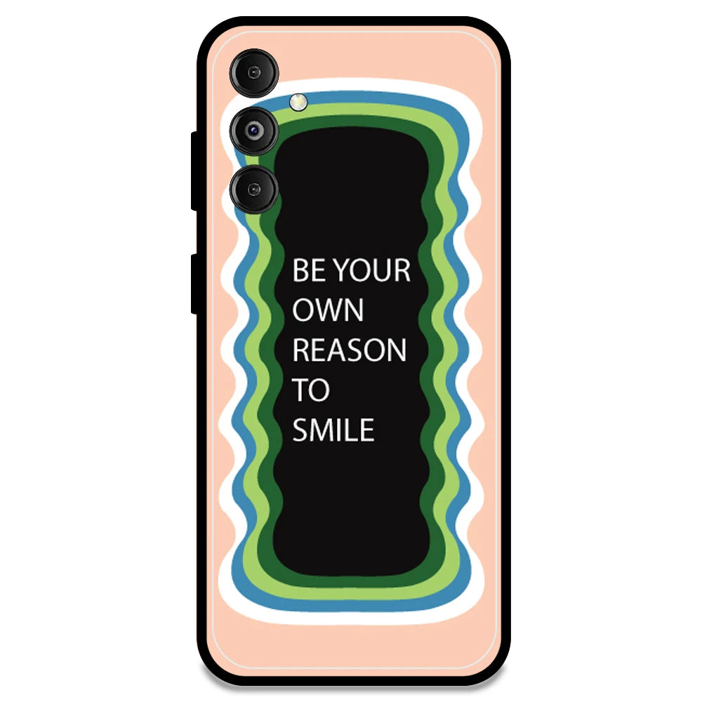 'Be Your Own Reason To Smile' - Peach Armor Case For Samsung Models Samsung M14 5G