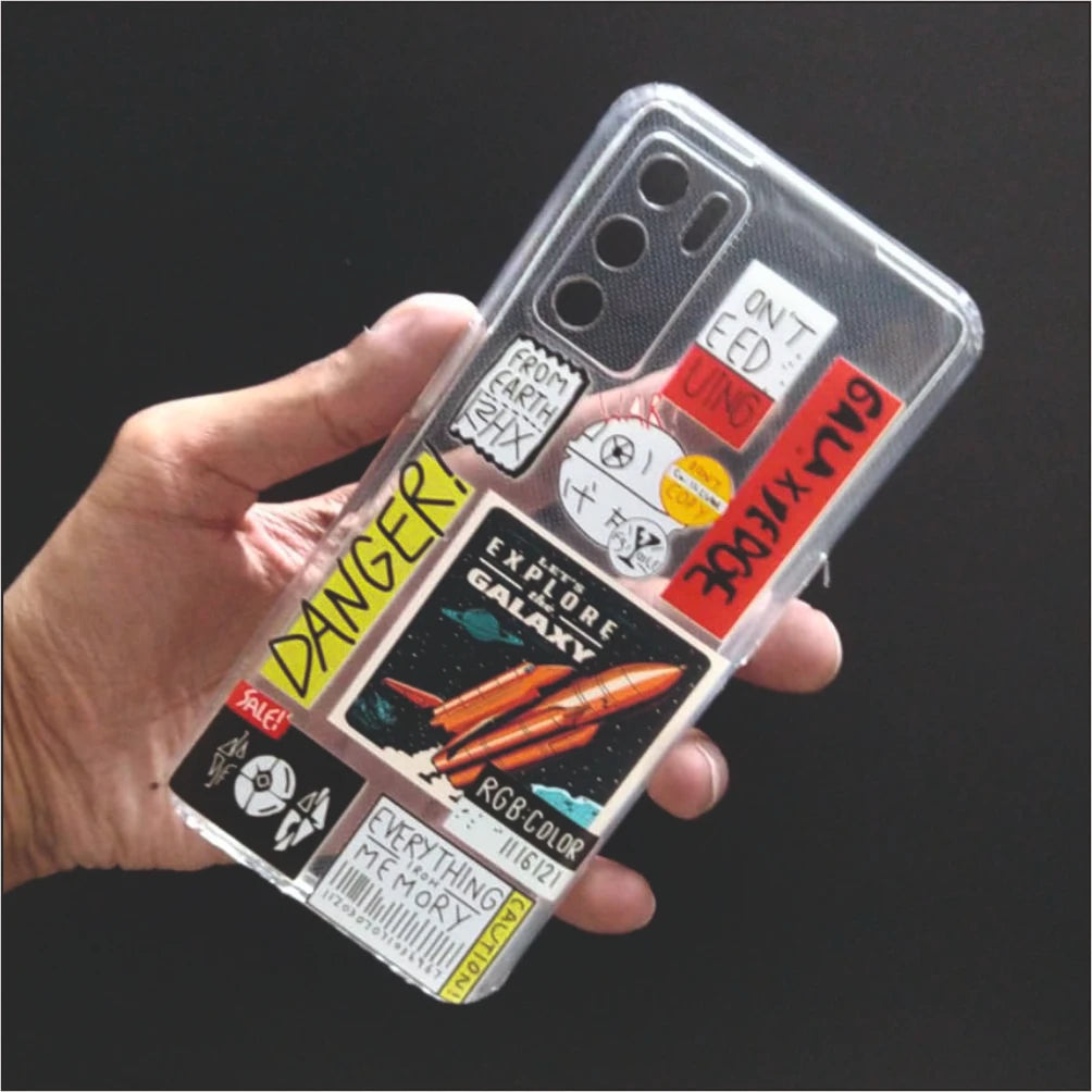 Galaxy Clear Printed Silicon Case - Oppo A16