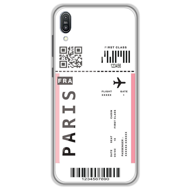 Paris Ticket - Clear Printed Case For Asus Models asus zenphone max pro m1