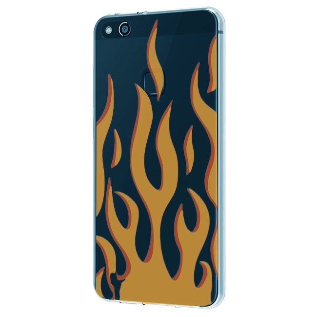 Orange Flames - Clear Printed Silicone Case For iQOO Models infographic