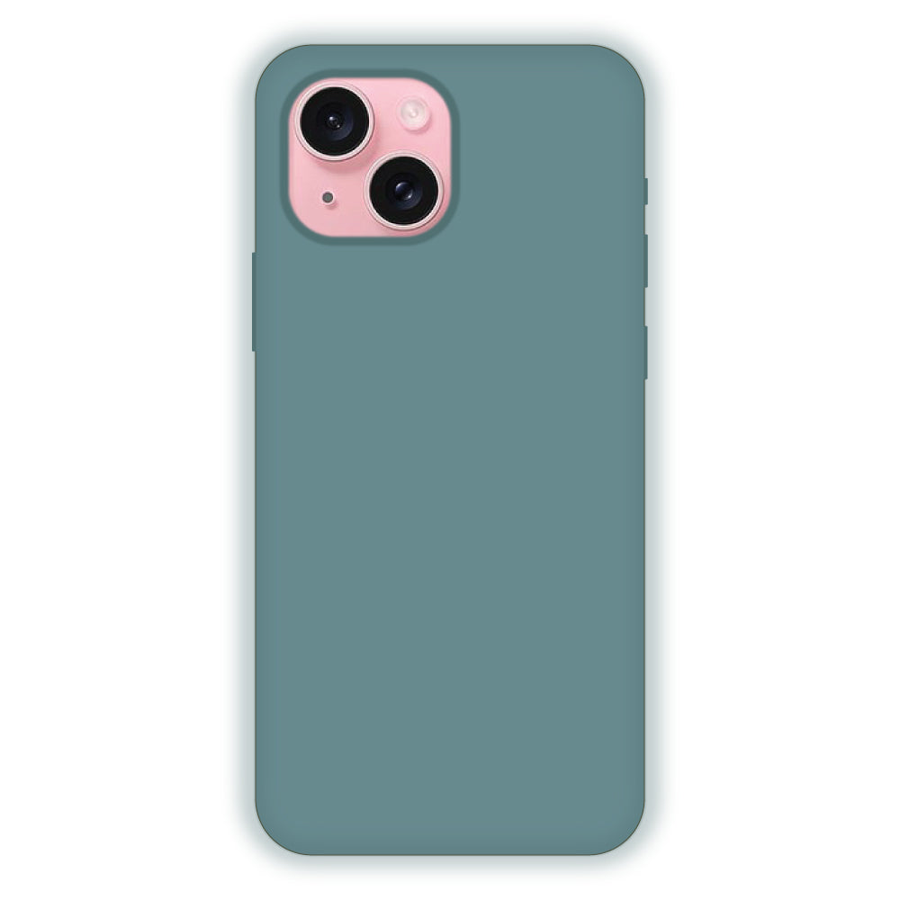 Turkish Blue  Liquid Silicon Case For Apple iPhone Models
