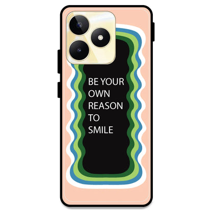 'Be Your Own Reason To Smile' - Peach Armor Case For Realme Models Realme Narzo N53