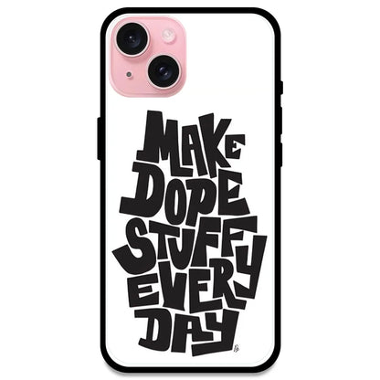 Make Dope Stuff Everyday - Glossy Metal Silicone Case For Apple iPhone Models