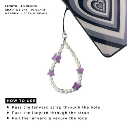 Purple Pearls - A Combo Of 2 Phone Charms infographic
