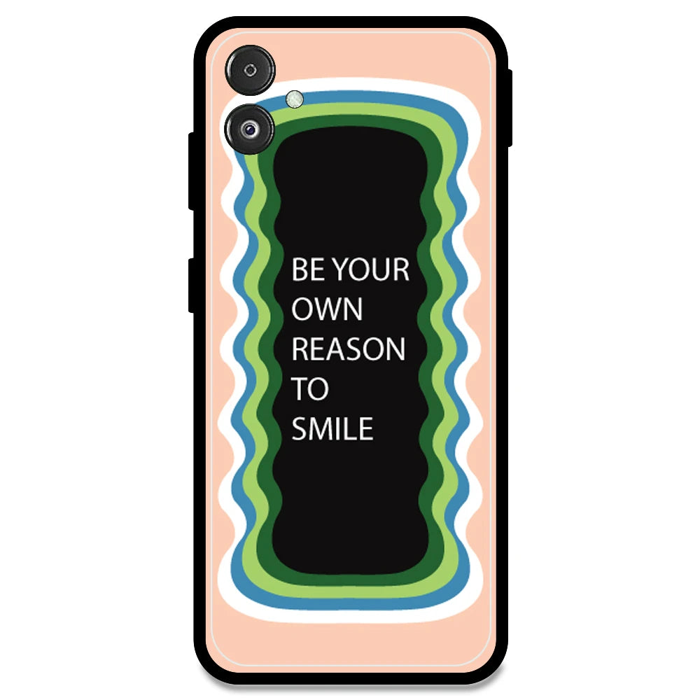 'Be Your Own Reason To Smile' - Peach Armor Case For Samsung Models Samsung F12