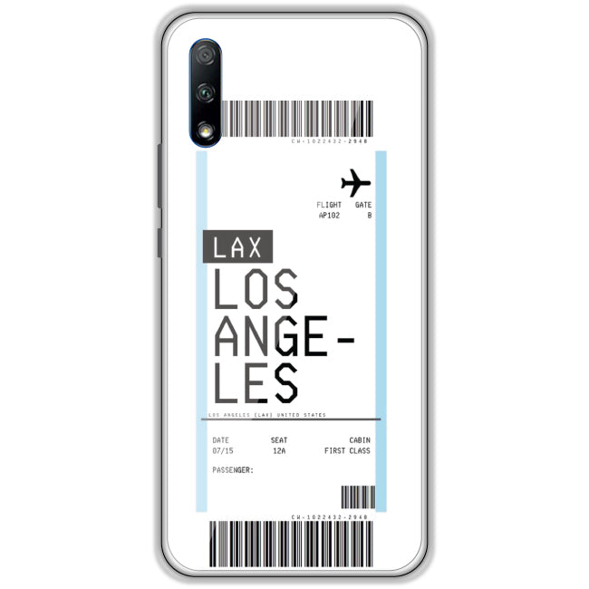 Los Angeles Ticket - Clear Printed Case For Honor Models Honor 9X