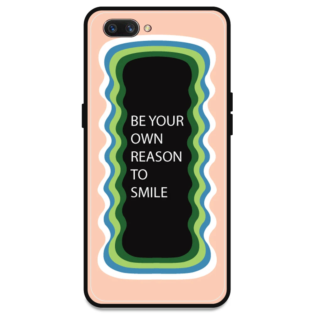 'Be Your Own Reason To Smile' - Peach Armor Case For Oppo Models Oppo A3s
