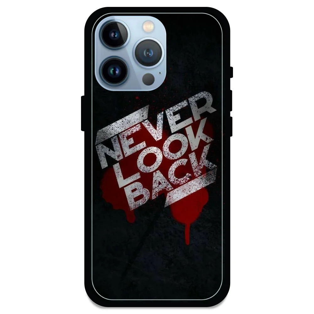 Never Look Back - Glossy Metal Silicone Case For Apple iPhone Models- Apple iPhone 13 pro max