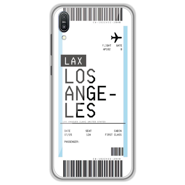 Los Angeles Ticket - Clear Printed Case For Asus Models asus zenphone max pro m1