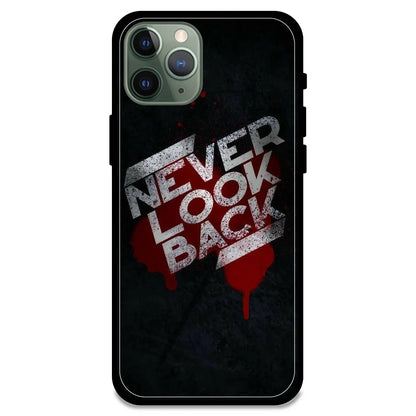 Never Look Back - Glossy Metal Silicone Case For Apple iPhone Models- Apple iPhone 11 pro max