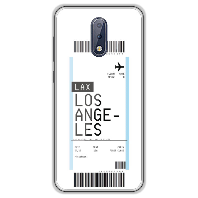 Los Angeles Ticket - Clear Printed Case For Nokia Models nokia 6.1 plus