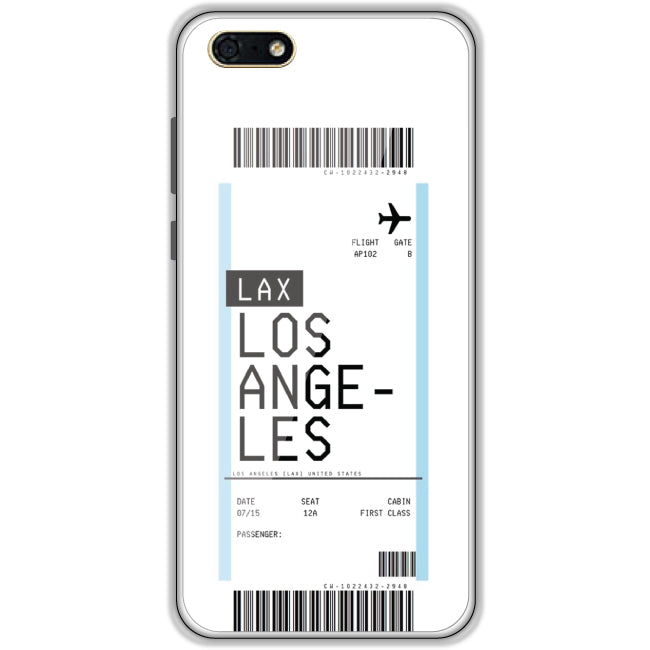 Los Angeles Ticket - Clear Printed Case For Honor Models Honor  7S