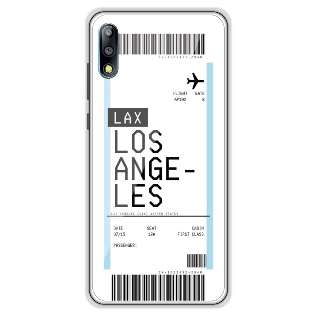 Los Angeles Ticket - Clear Printed Case For Asus Models infographic asus zenphone max pro m2