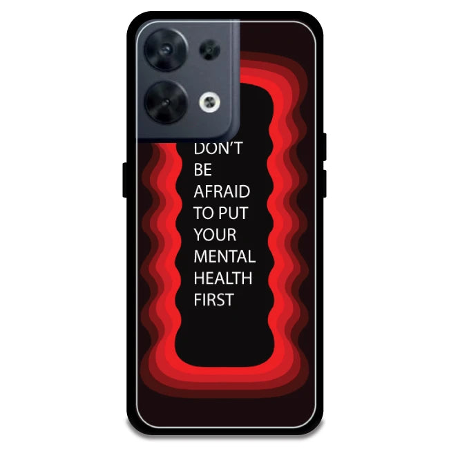 'Don't be Afraid To Put Your Mental Health First' - Red Armor Case For Oppo Models Oppo Reno 8 5G