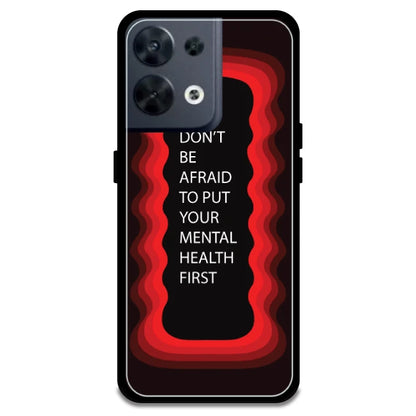 'Don't be Afraid To Put Your Mental Health First' - Red Armor Case For Oppo Models Oppo Reno 8 5G