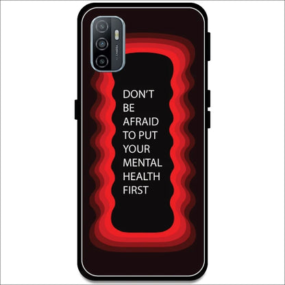 'Don't be Afraid To Put Your Mental Health First' - Red Armor Case For Oppo Models Oppo A53 2020