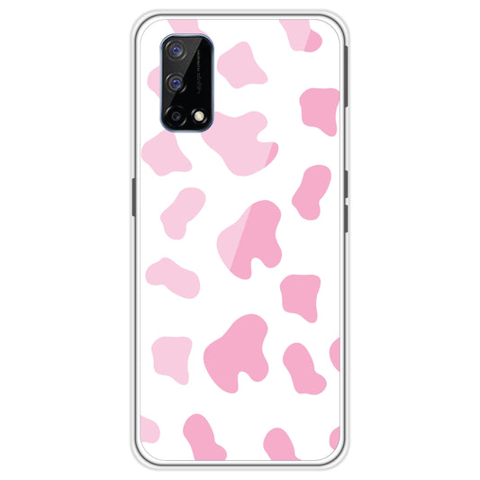 Pink Cow Print - Clear Printed Silicone Case For Realme Models