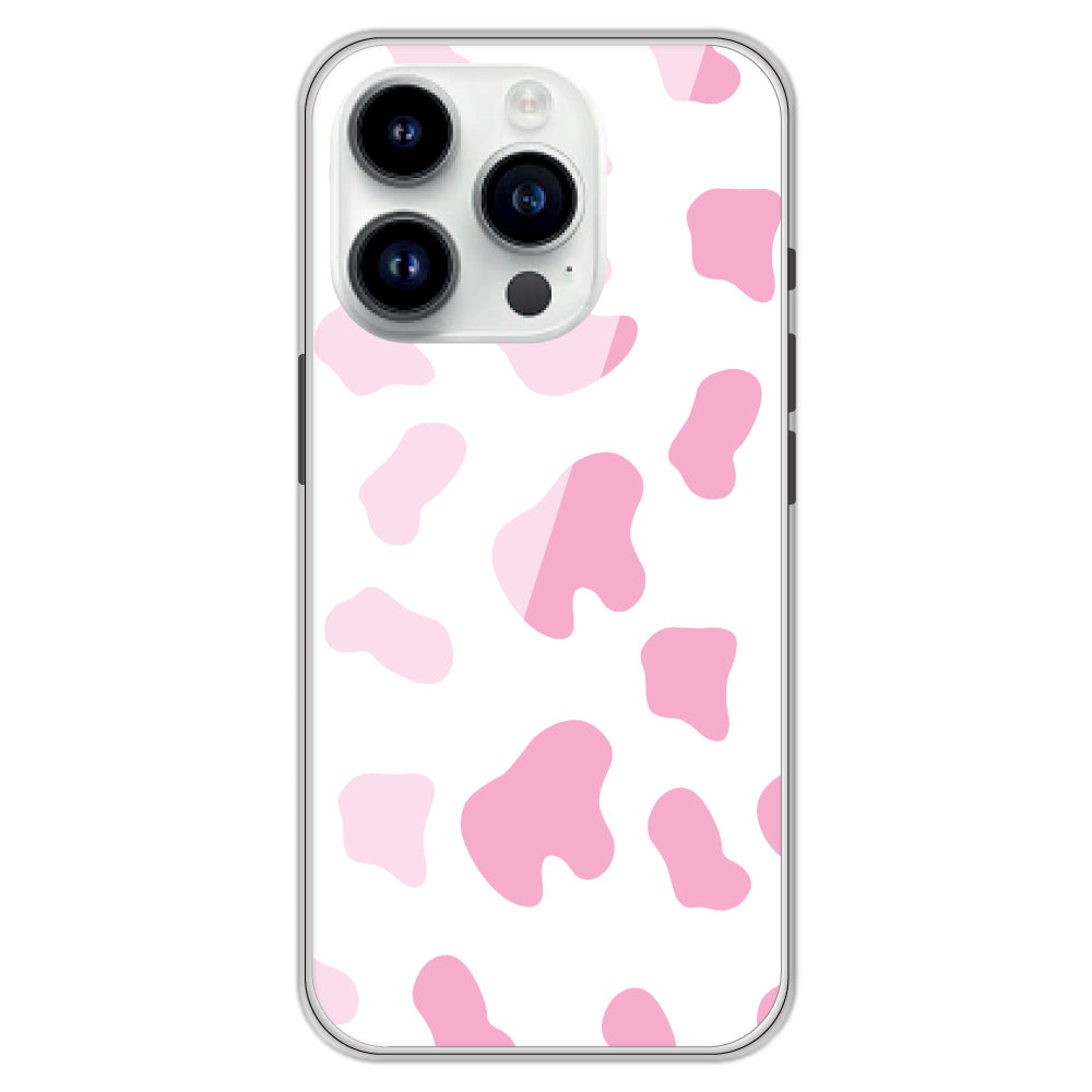 Pink Cow Print - Clear Printed Case For Apple iPhone Models