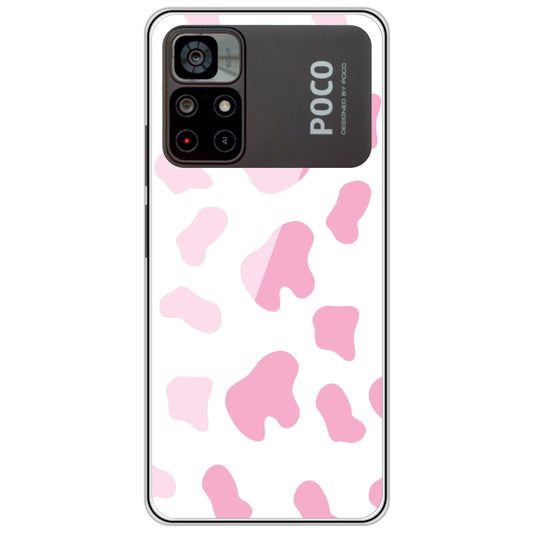 Pink Cow Print - Clear Printed Silicone Case For Poco Models