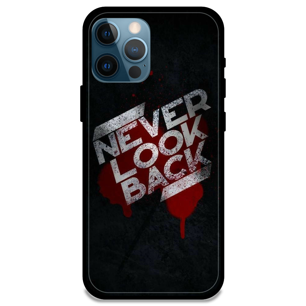 Never Look Back - Glossy Metal Silicone Case For Apple iPhone Models- Apple iPhone 14 pro