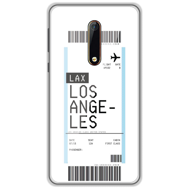Los Angeles Ticket - Clear Printed Case For Nokia Models nokia 6.1 2018