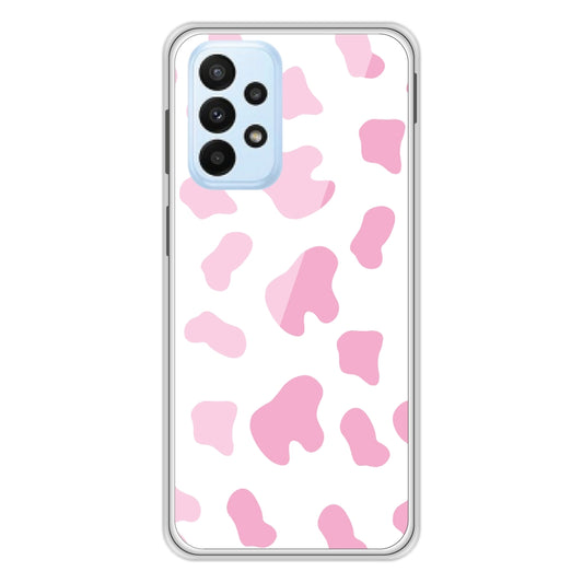 Pink Cow Print - Clear Printed Silicone Case For Samsung Models