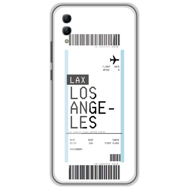 Los Angeles Ticket - Clear Printed Case For Honor Models Honor 10 Lite