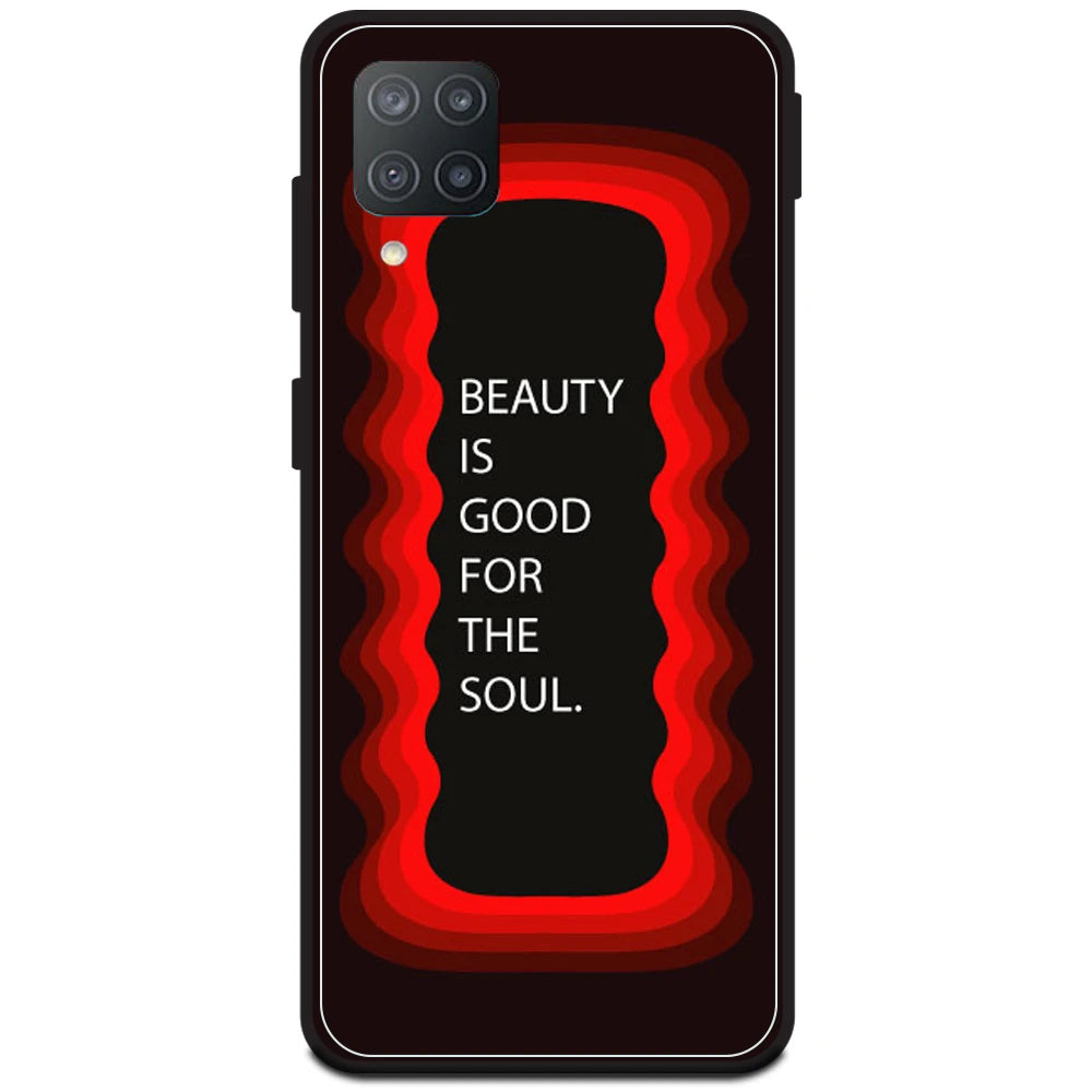 'Beauty Is Good For The Soul' - Red Armor Case For Samsung Models Samsung M12