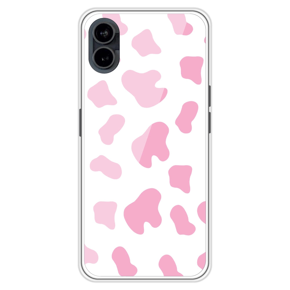 Pink Cow Print - Clear Printed Case For Nothing Models
