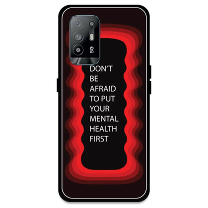 'Don't be Afraid To Put Your Mental Health First' - Red Armor Case For Oppo Models Oppo A94 5G