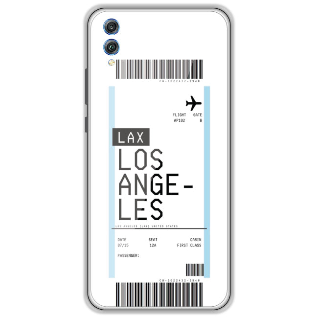 Los Angeles Ticket - Clear Printed Case For Honor Models Honor 8X