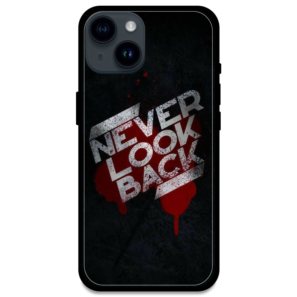 Never Look Back - Glossy Metal Silicone Case For Apple iPhone Models- Apple iPhone 14