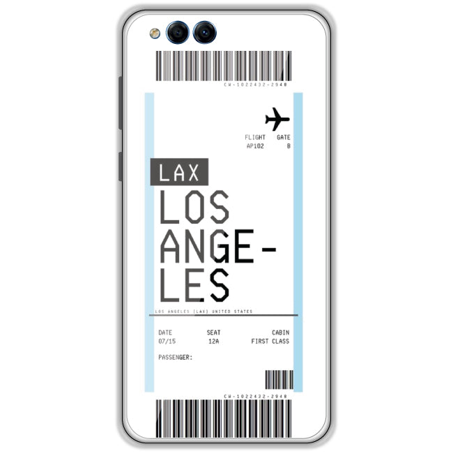 Los Angeles Ticket - Clear Printed Case For Honor Models Honor  7X