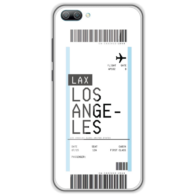Los Angeles Ticket - Clear Printed Case For Honor Models Honor 9N
