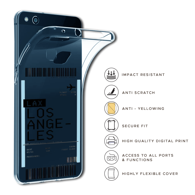 Los Angeles Ticket - Clear Printed Case For Asus Models infographic