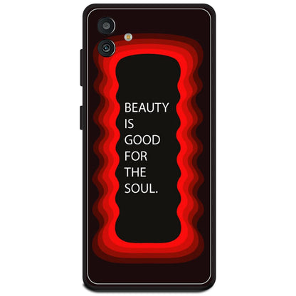 'Beauty Is Good For The Soul' - Red Armor Case For Samsung Models Samsung M13 5G