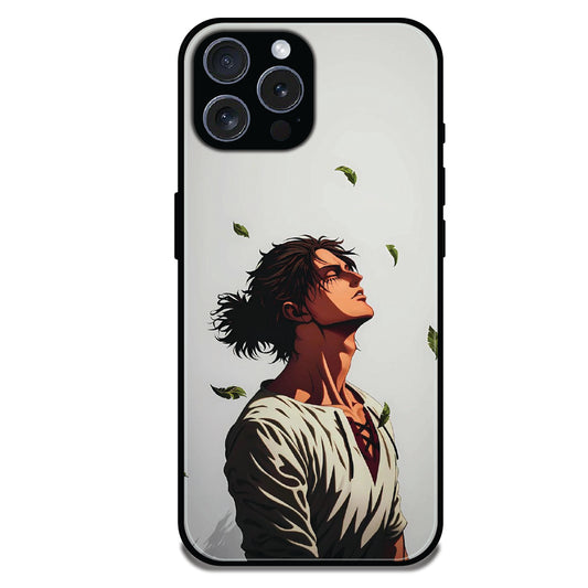 Anime Wanderer Aesthetic - Glossy Metal Silicone Cases for Apple iPhone